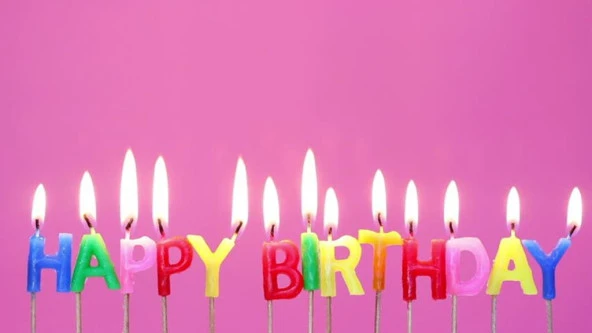 Rengarenk Happy Birthday Yazılabilen Doğum Günü Mumu - 4