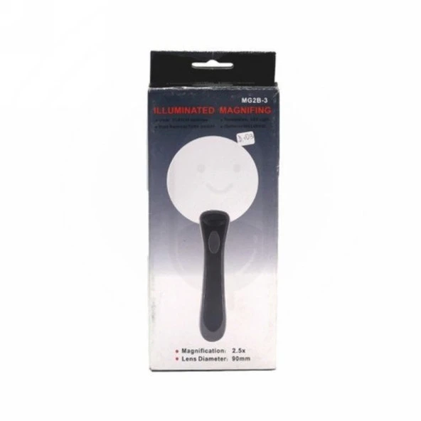 2 Led Işıklı 2.5X-90Mm Okuma Büyüteç - 2