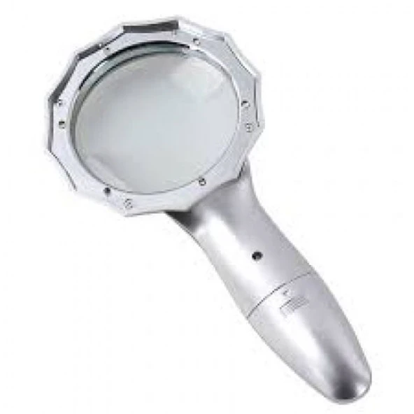 4X 6 Led Işık Aydınlatma 75Mm Optik Lens El Büyüteç - 3