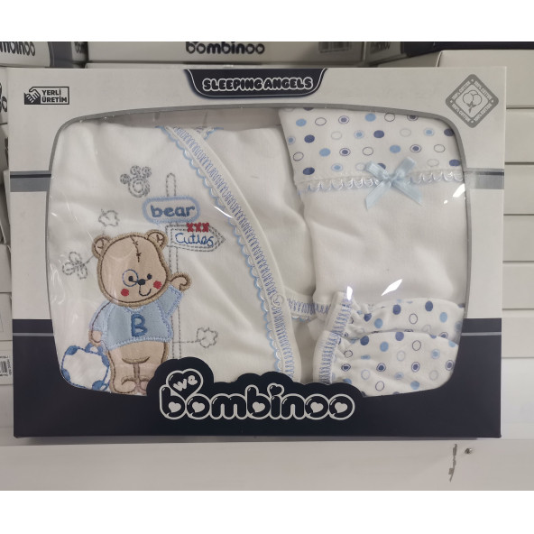 5 li zıbın seti hastane çıkışı pamuklu - 3