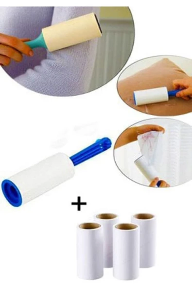 Kedi Köpek Saç Kıl Tüy Toplayıcı Rulo (Her Biri 30 Yaprak) 12 Adet Rulolu Tüy Toplayıcı - 3