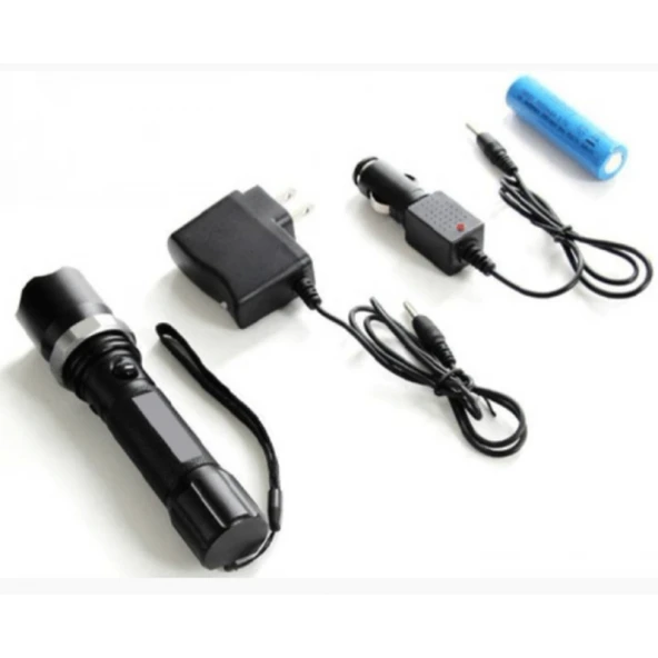 Zoomlu Şarjlı El Feneri  F61873 - Resim 3