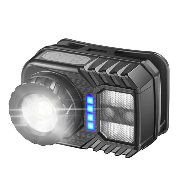 PeakStar PS-571 Sensör XPG COB LED USB Şarj Edilebilir Lityum Pilli Zoomlu Kafa Lambası - 2