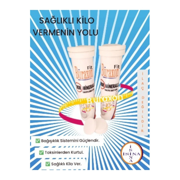 Buraxon Fit Bor içeren gıda takviyesi Vitaminler ve mineraller Efervesan Tablet boron supplement - 3