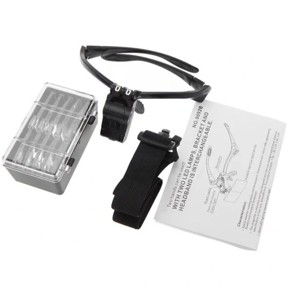 Işıklı Gözlük Büyüteç - 5 Farklı Lens 9892B - 2