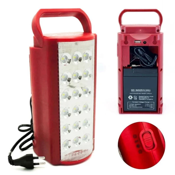 24 Led Şarjli Işıldak 3000 Mah DL2424 - 1