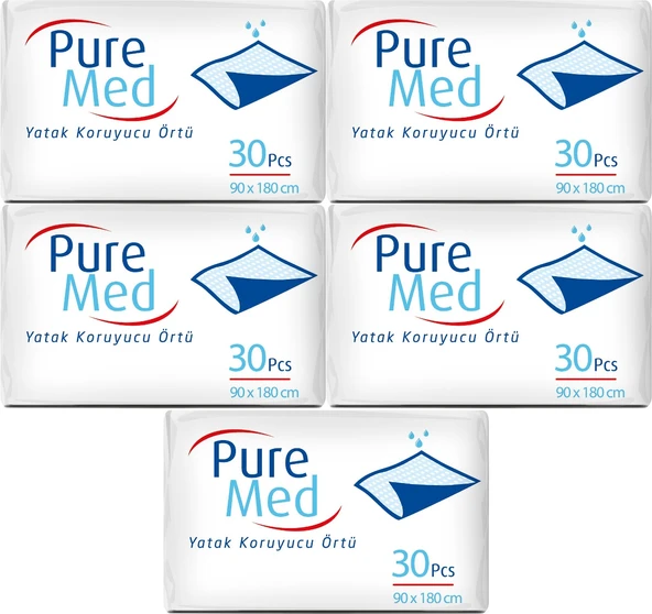 Puremed Hasta Yatak Koruyucu 90*180CM 150 Adet (5PK*30) ürün görseli 1