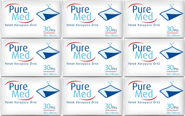 Puremed Hasta Yatak Koruyucu 90*180CM 270 Adet (9PK*30) ürün görseli