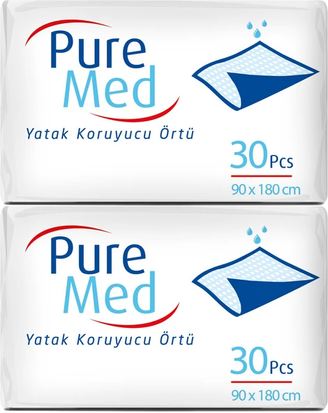 Puremed Hasta Yatak Koruyucu 90*180CM 60 Adet (2PK*30) ürün görseli