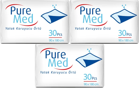 Puremed Hasta Yatak Koruyucu 90*180CM 90 Adet (3PK*30) ürün görseli 1