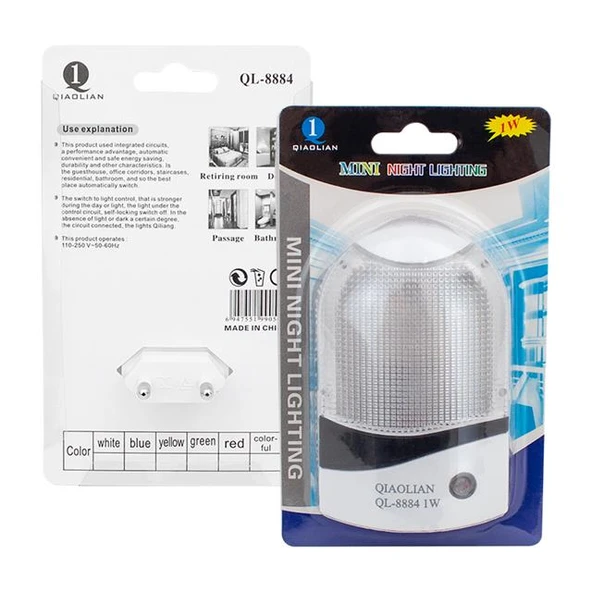 Powermaster PM-34096 1 Watt Ledli Fotoselli Sensörlü Gece Lambası - 6