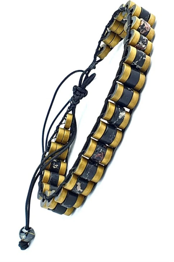 Hematit Ve Varisit Taşlı Tasarım El İşi Bileklik ürün görseli