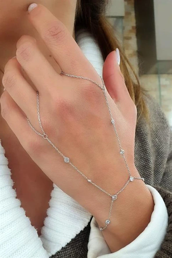 Zirkon Taş Detaylı 925Ayar Gümüş Üzerine Altın Kaplama Tasarım Şahmeran ürün görseli