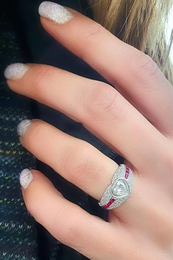 Zirkon Taş Detaylı 925Ayar Gümüş Luxury Tasarım Ayarlanabilir Yüzük ürün görseli