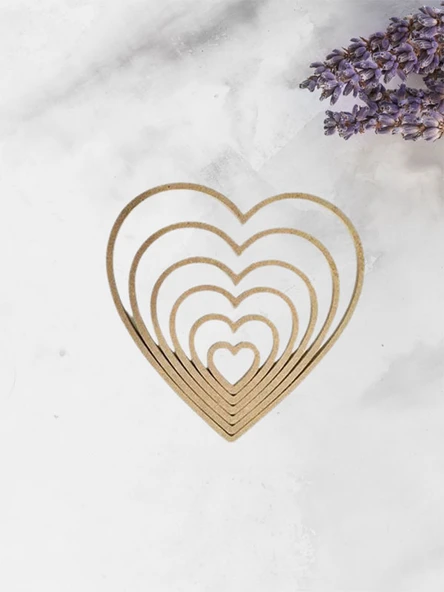 Makrome Kalp Düş Kapanı Seti 6’lı ürün görseli