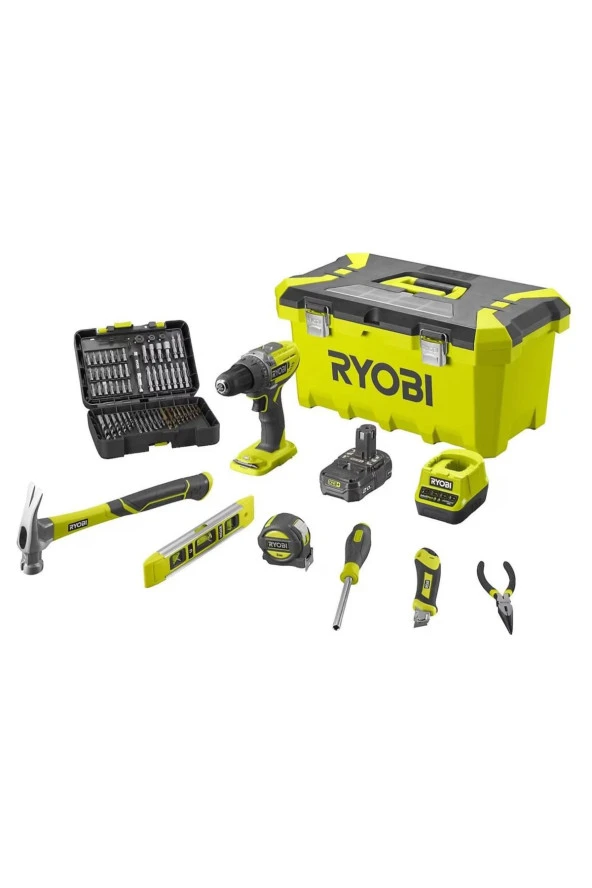 Ryobi R18pd3-120Tah Akülü Darbeli Matkap 18V + Aksesuar Seti - 2.0Ah - 5133005505