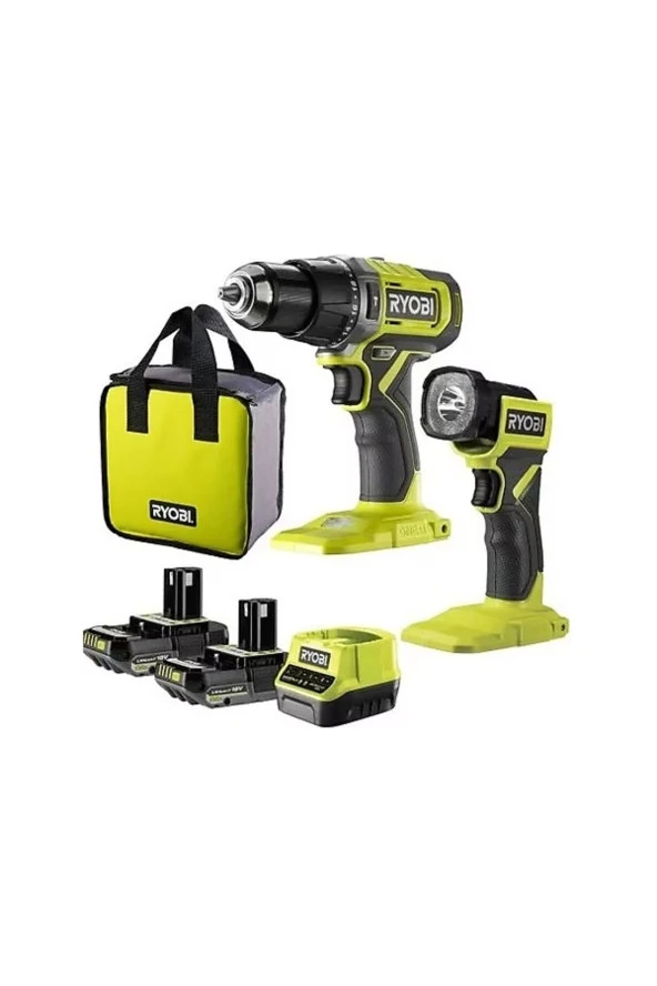 Ryobi RPD18-2C20ST 18V AKÜLÜ DARBELİ MATKAP+ FENER SET