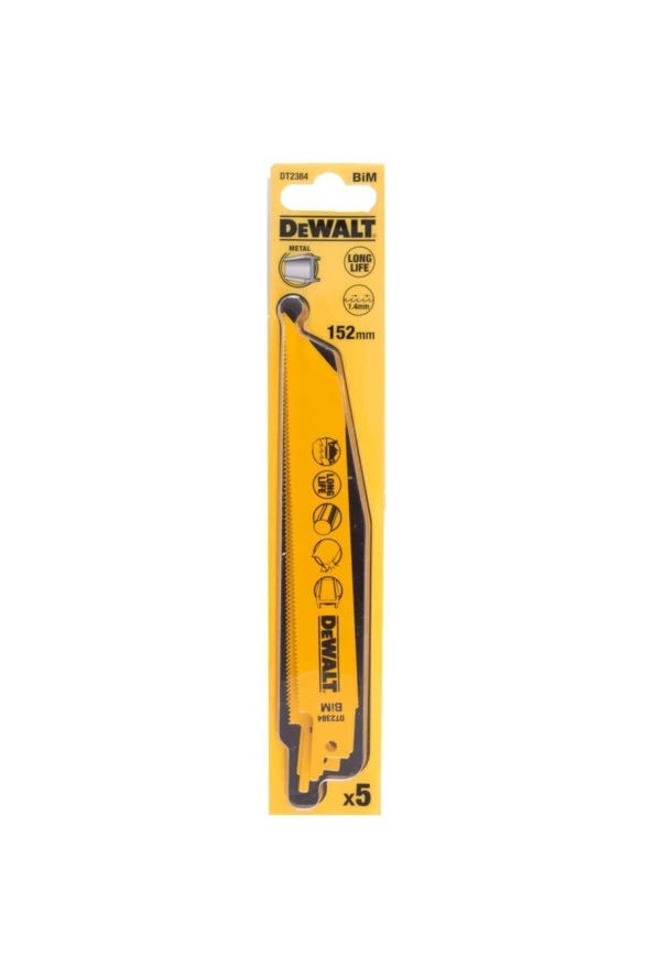 Dewalt Dt2384 Tılkı Kuyruğu Testere Bıçağı Metal 152mm 5adet