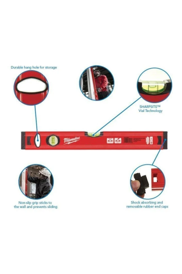Milwaukee Ağır Hizmet Tipi Slim Su Terazisi 60 Cm - 5