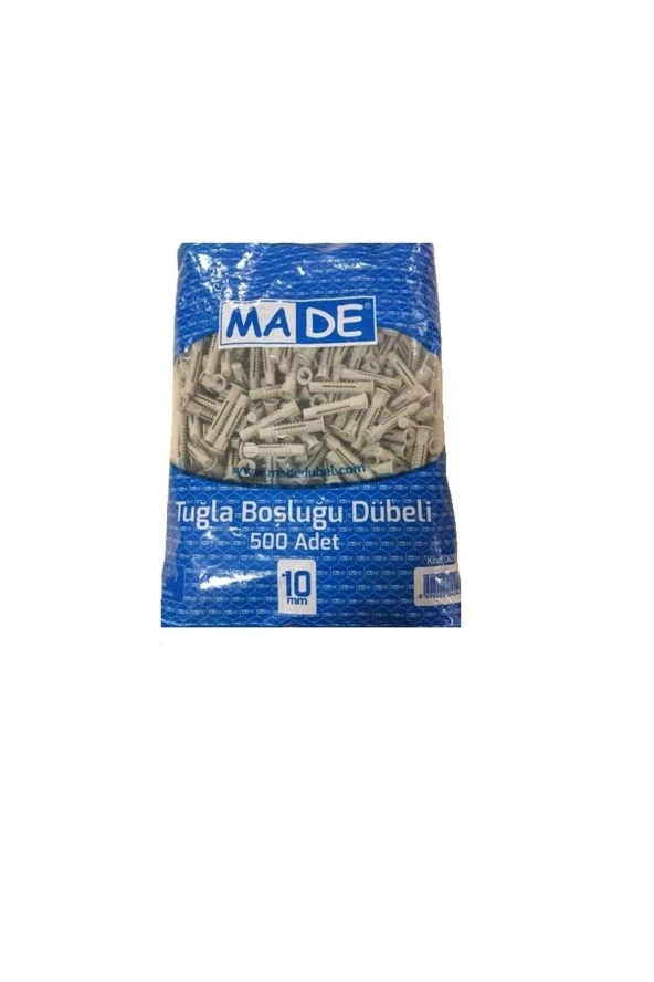 Made 10 Mm 500lü Paket Gri Tuğla Boşluk Dübeli Kod:008