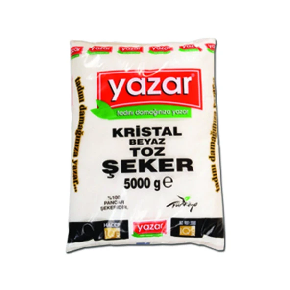 Yazar Kristal Toz Şeker 5 Kg