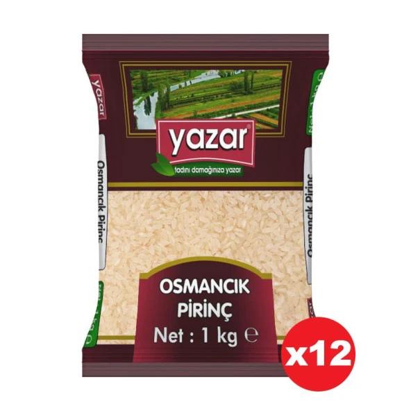 Yazar Osmancık Pirinç 1 Kg. x 12 Adet