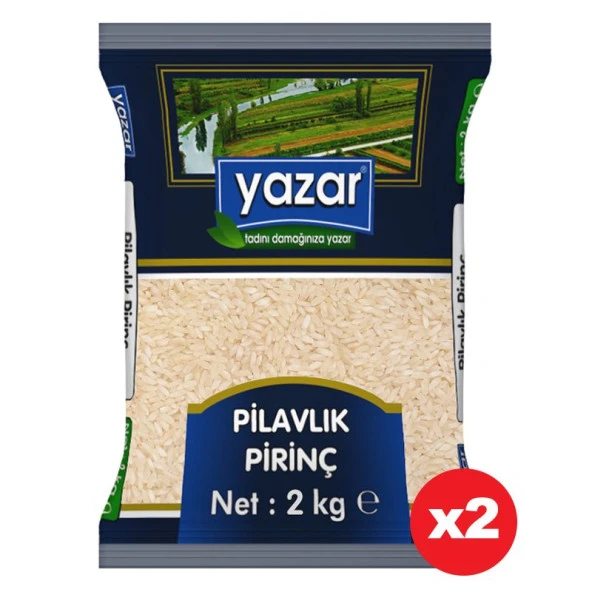 Yazar Ucuz Uygun Fiyat Pilavlık Pirinç 2 Kg x 2 Paket