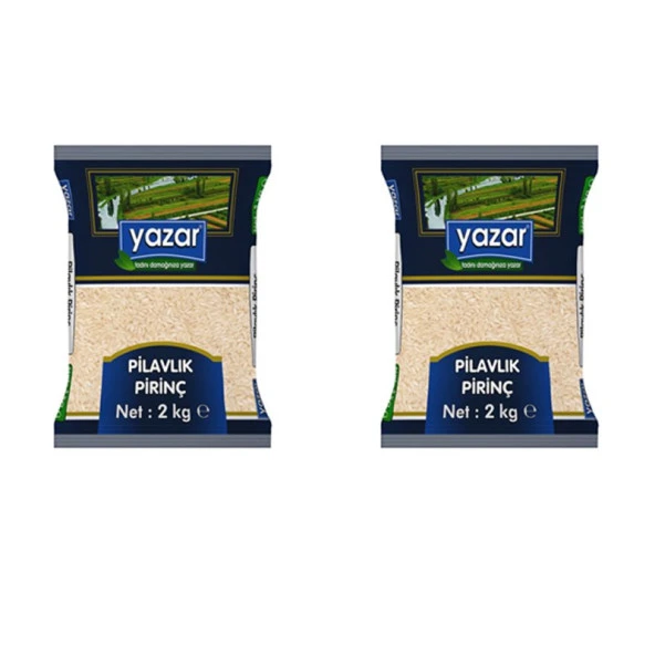 Yazar Ucuz Uygun Fiyat Pilavlık Pirinç 2 Kg x 2 Paket - 2