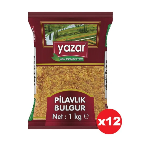 Yazar Şehriyeli Pilavlık Bulgur 1 Kg. x 12 Adet