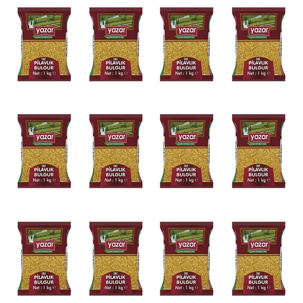 Yazar İri Taneli Pilavlık Bulgur 1 Kg x 12 Adet - Resim 2