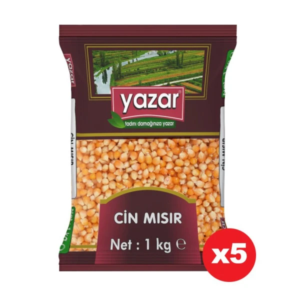 Yazar Patlatmalık Cin Mısır  1 Kg x 5 Paket