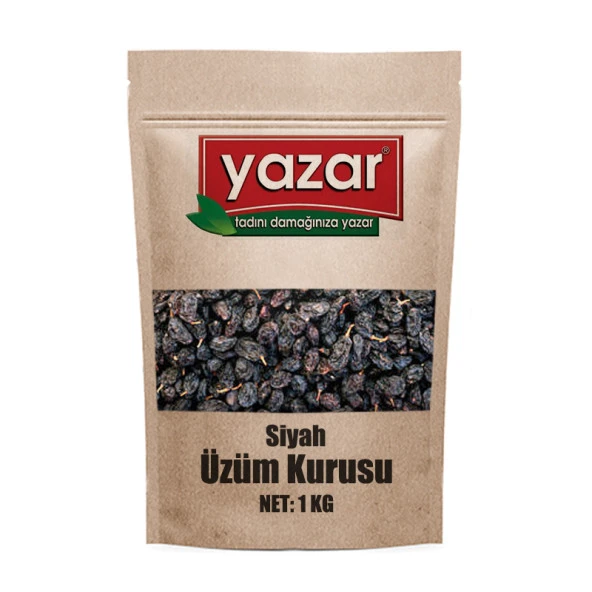 Yazar Kuruyemiş Siyah Üzüm Kurusu  1 Kg