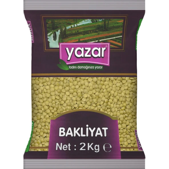 Yazar Yeşil Mercimek 2 Kg. x 2 Adet