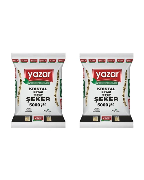 Yazar Kristal Toz Şeker 5 Kg x 2 Paket - 2