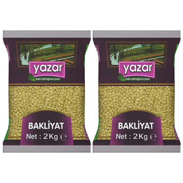 Yazar Yeşil Mercimek 2 Kg. x 2 Adet - 2