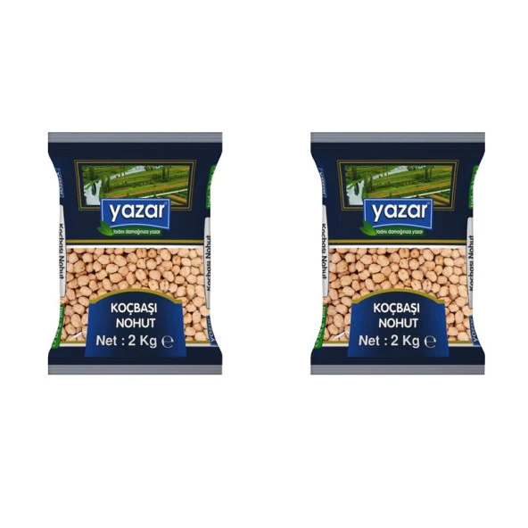 Yazar Koçbaşı Nohut 2 Kg. x 2 Paket - 2