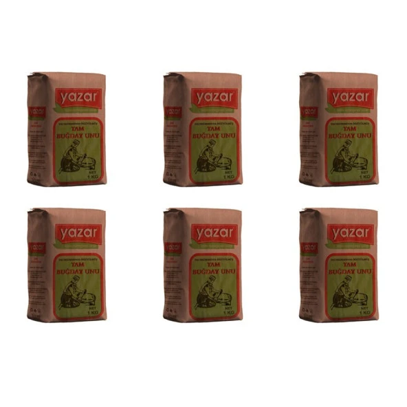 Yazar Taş değirmende Öğütülmüş Tam Buğday Unu 1 Kg x 6 Paket - 2