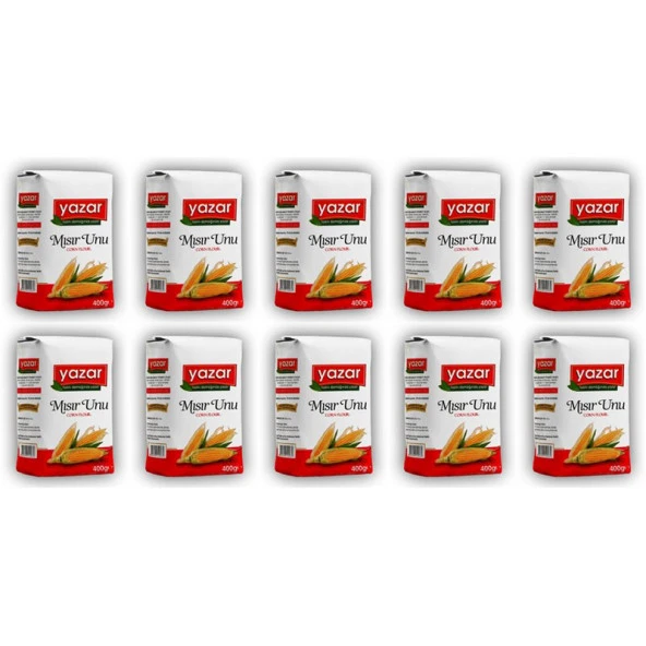 Yazar Mısır Unu 400 Gr X 10 Paket (Glutensiz) - 2
