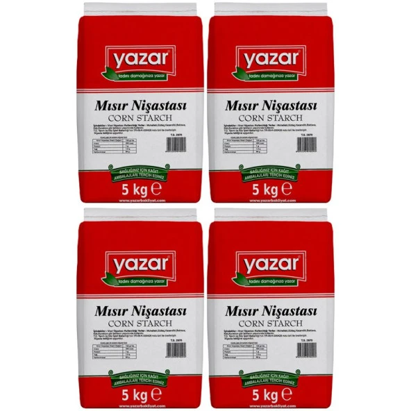 Yazar Mısır Nişastası 5 Kg x 4 Paket - 2