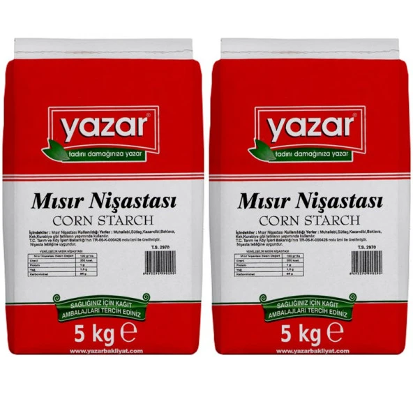 Yazar Mısır Nişastası 5 Kg x 2 Paket - 2