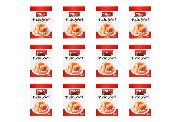 Yazar Pudra Şekeri 125 Gr x 12 Paket - 2