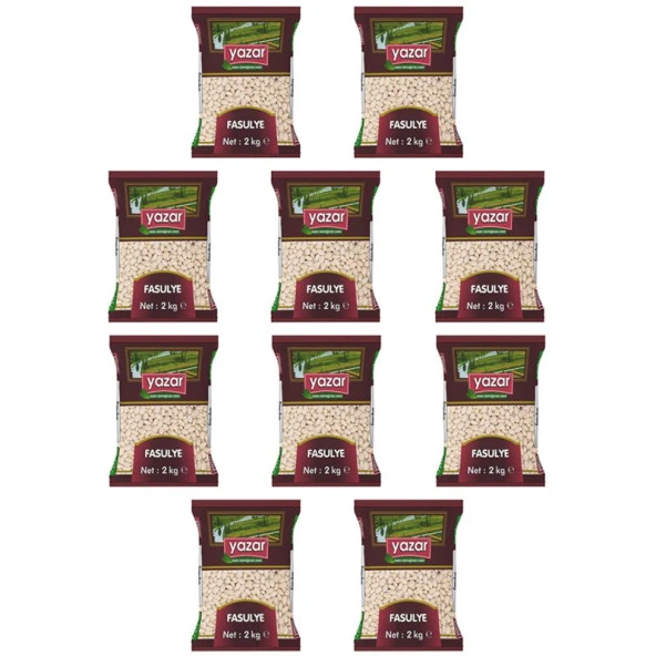 Yazar Kuru Fasulye 2 Kg. x 10 Paket - 2