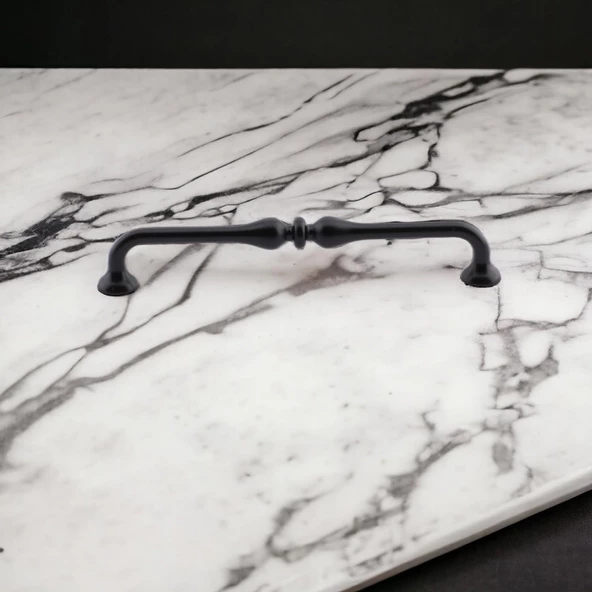 Yayık Kulp Mobilya Mutfak Dolabı Çekmece Dolap Kulpları Kapak Kulpu Kulbu Siyah 160 mm Metal - 3