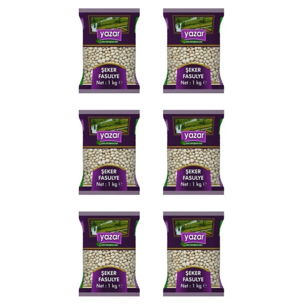 Yazar Şeker Fasulye 1 Kg. x 6 Paket - 2