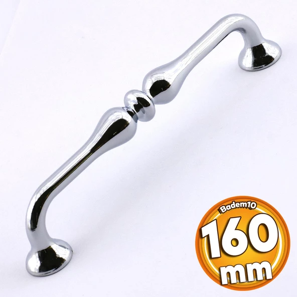 Yayık Kulp Mobilya Mutfak Dolabı Çekmece Dolap Kulpları Kapak Kulpu Kulbu Krom Renk 160 mm Metal