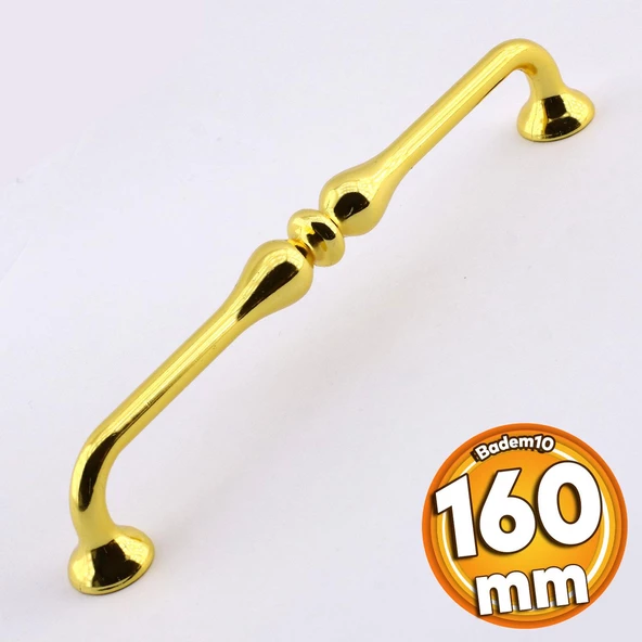 Yayık Kulp Mobilya Mutfak Dolabı Çekmece Dolap Kulpları Kapak Kulpu Kulbu Gold Renk 160 mm Metal