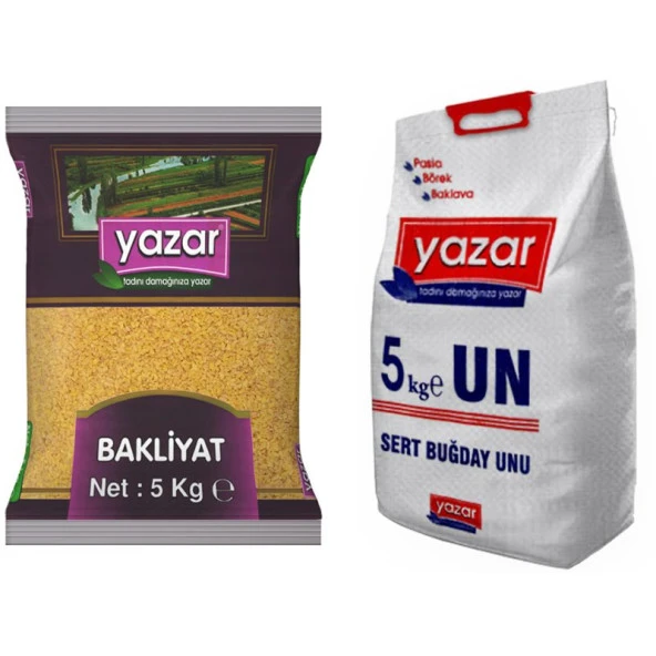 Yazar Pilavlık Bulgur 5 Kg. + Un 5 Kg.