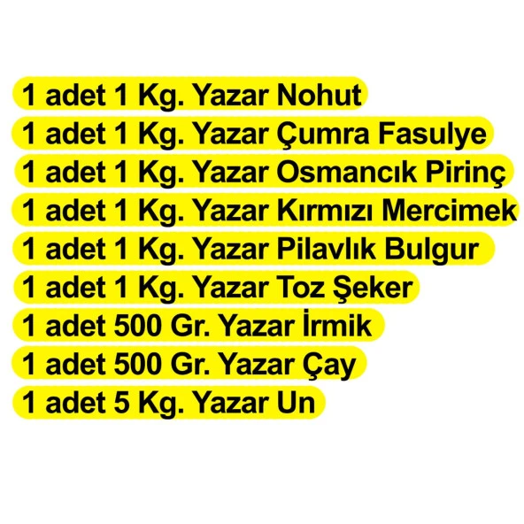 Yazar Ramazan Paketi 9 Parça 12 Kg - 2