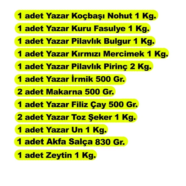 Yazar Ramazan Paketi 12 Parça 13 Kg - 2