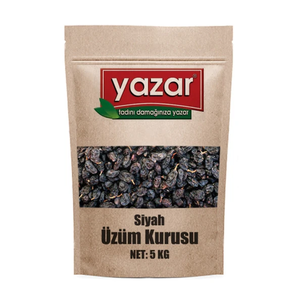 Yazar Kuruyemiş Siyah Üzüm Kurusu 5 Kg